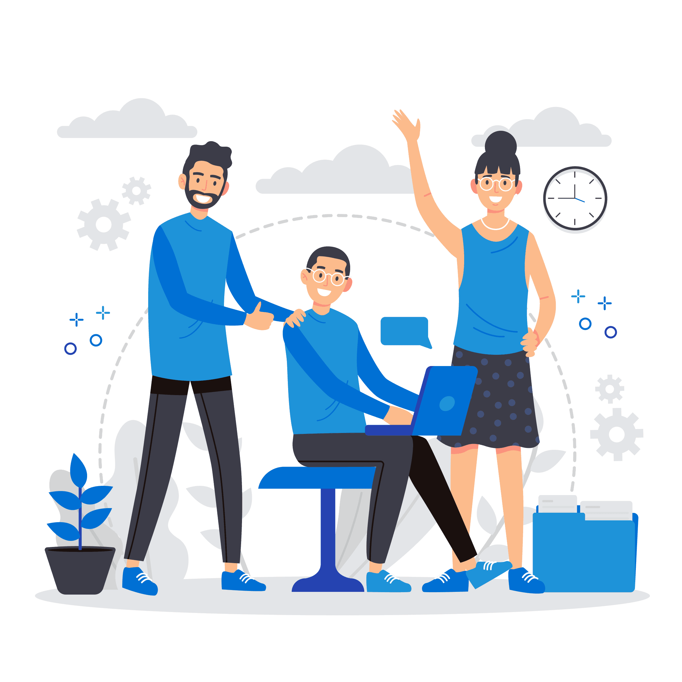 Team chat illustration