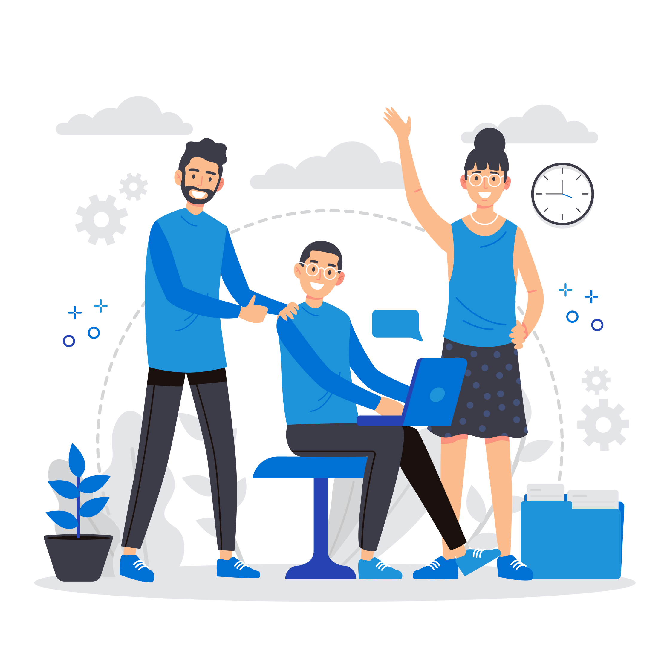 Team chat illustration